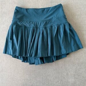Teal Pleated Women's Skort